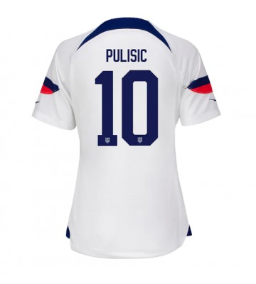 Förenta staterna Christian Pulisic #10 Hemmatröja Kvinnor VM 2022 Kortärmad